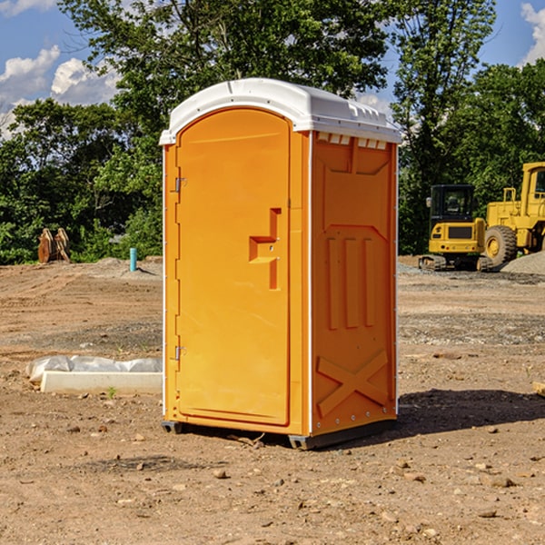 how often are the portable restrooms cleaned and serviced during a rental period in Candor NY